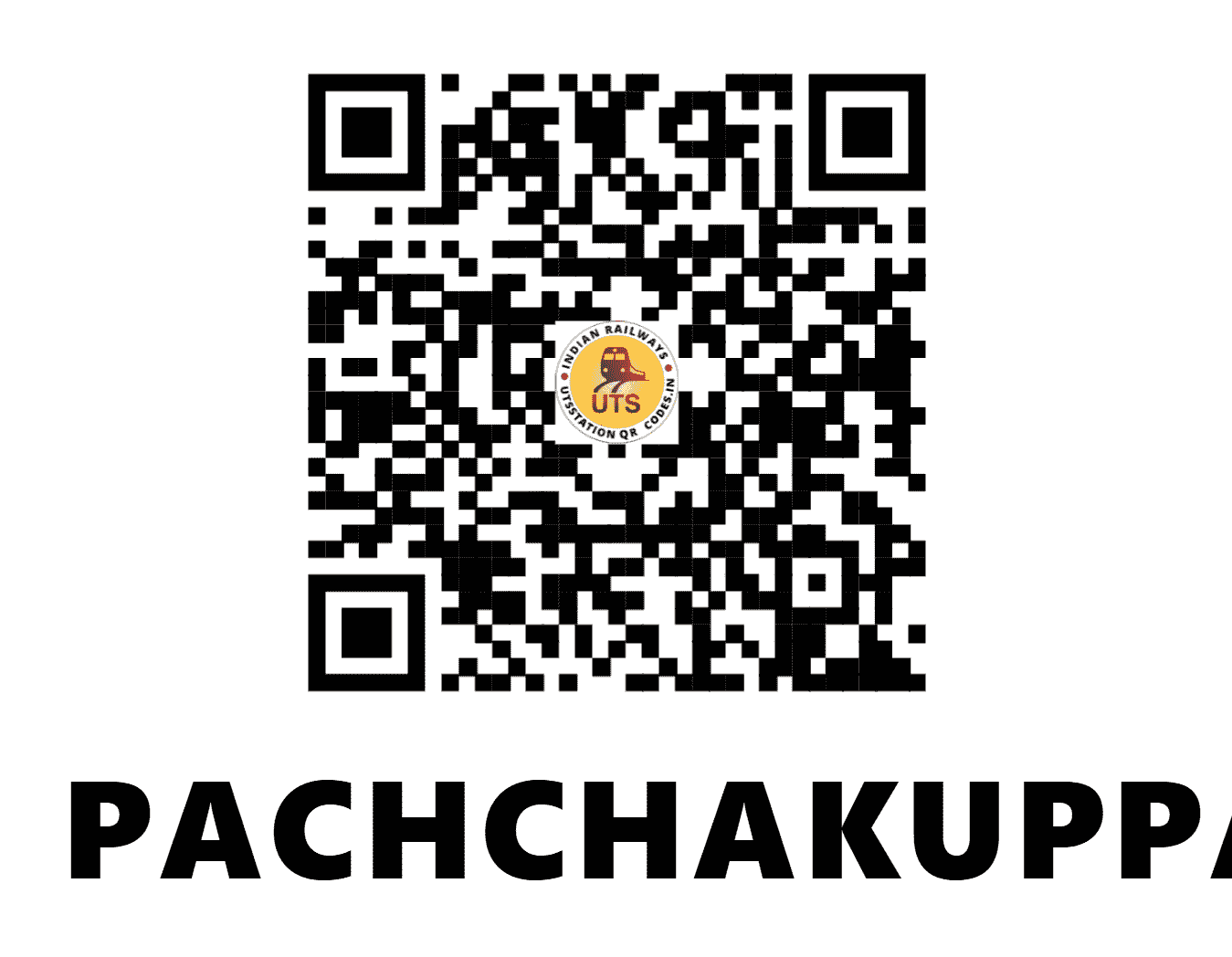 UTS QR Code for PACHCHAKUPPAM - PCKM - SR (TAMIL NADU)